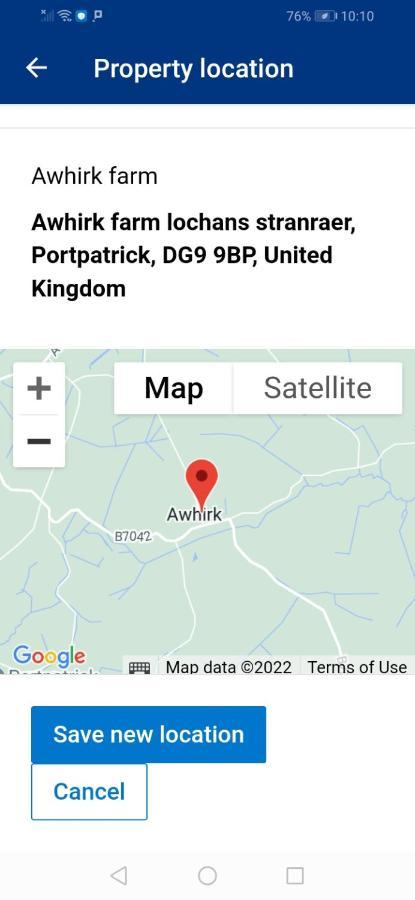 לינה וארוחת בוקר פורטפטריק Awhirk Farm מראה חיצוני תמונה